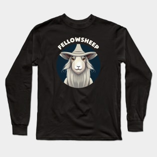 Fellowsheep - Wizard Sheep - Fantasy Funny Long Sleeve T-Shirt